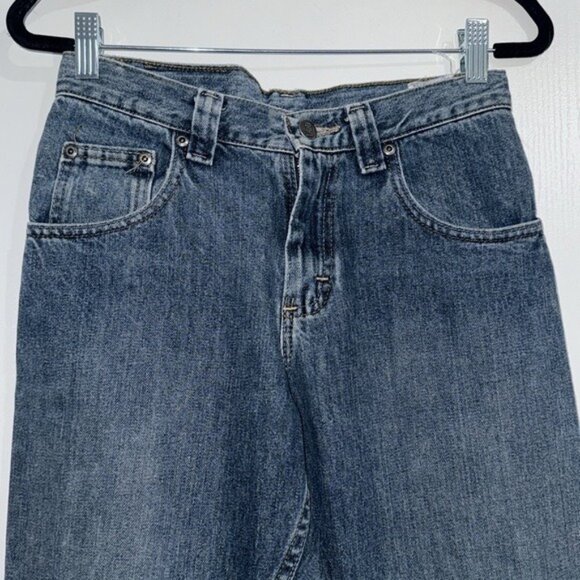 Lee Boys Premium Straight Leg Jeans Size 16 S Made In Mexico 100% Cotton Distres - Picture 2 of 6